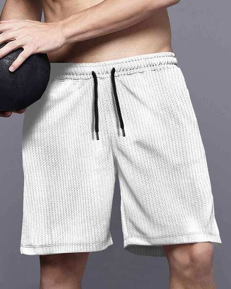 Hoodler Men Patterned Regular Fit Shorts with Drawstring Waist