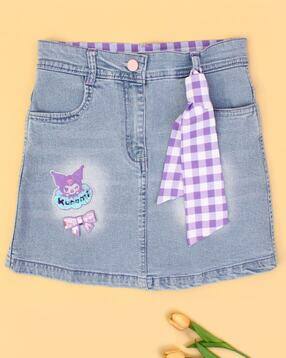 cutecumber Girls Embroidered A-line Skirt-picture-53