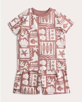 Boys Graphic Print Shorts & T-Shirt Set-image-43