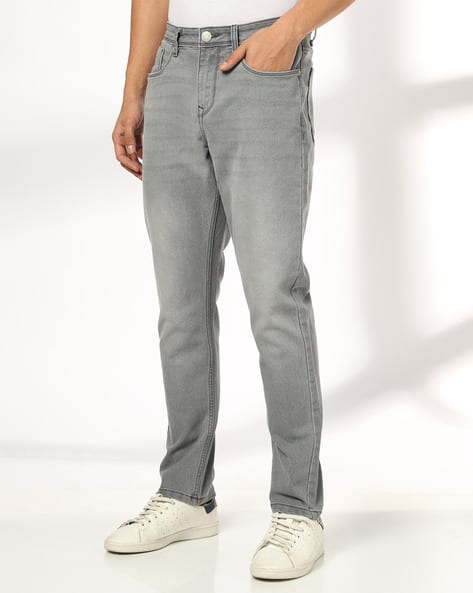 DNMX Men Lightly Washed Slim Fit Jeans