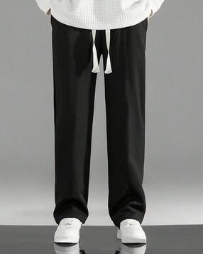 Men Straight Fit Track Pants-image-4