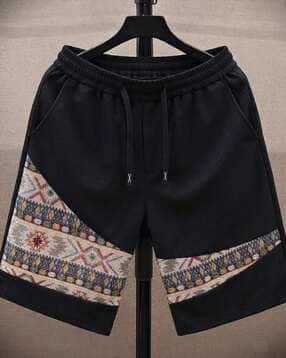 alpha tribe Men Embroidered Regular Fit City Shorts with Insert Pockets-picture-11