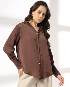 fig Women Regular Fit Shirt with Spread Collar-picture-11
