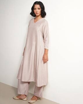 pink fort Women 2-Piece Kurta & Pants Suit-picture-34