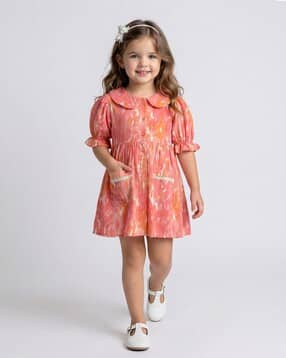 Girls Floral Fit and Flare Dress-image-8
