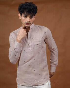 varbandhan Men Embroidered Regular Fit Short Kurta-picture-14