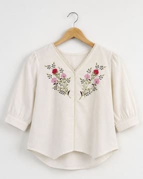 svaraa Women Floral Cotton Top-picture-53