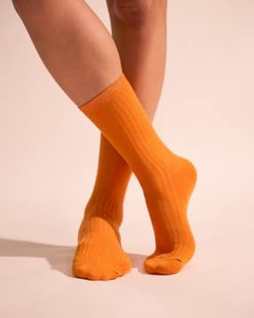 thela gaadi Women Pack of 2 Ribbed Mid-Calf Length Socks-picture-14