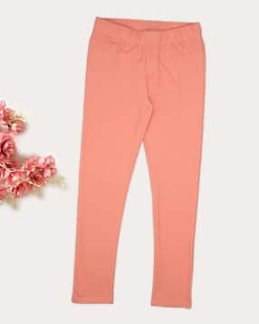 Girls Mid-Rise Leggings with Elasticated Waist-image-38