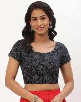 molcha by babita singh Women Floral Print Front Open Blouse-picture-36
