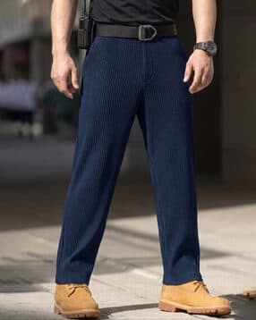 buda jeans co Men Ribbed Relaxed Fit Trousers-picture-21
