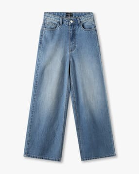 rio girls Boys Lightly Washed Wide-Leg Jeans-picture-33