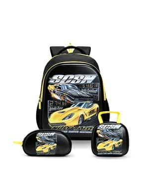 priority Boys Hard Shell School Backpack Combo with Tiffin & Pouch - 29 L-picture-43