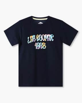 Boys Brand Print Regular Fit Round-Neck T-Shirt-image-21