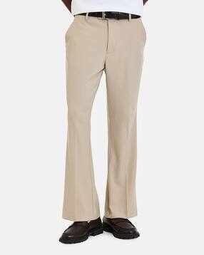 snitch Men Mid-Rise Flat-Front Flared Trousers-picture-27