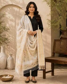 indie picks Geometric Woven Dupatta-picture-12