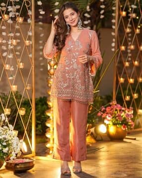 nyrika Women Embroidered Kurta & Pants Co-Ord Set-picture-48