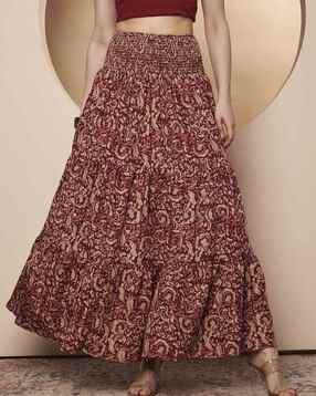 fyre rose Women Floral Print Tiered Skirt-picture-26