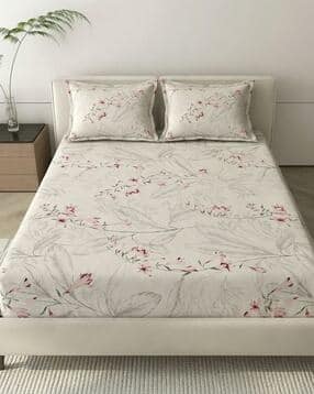 Cotton Double Bedsheet with Pillow Cover-image-38