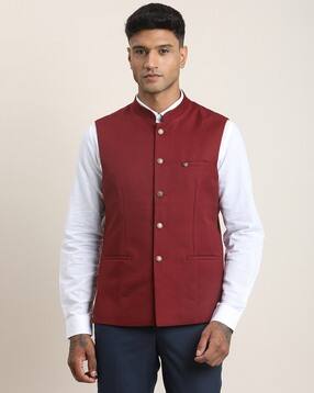 turtle Men Tailored Fit Cotton Nehru Jacket-picture-12