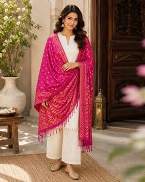Geometric Woven Dupatta-image-17
