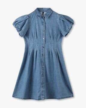 rio girls Girls A-Line Denim Dress-picture-29