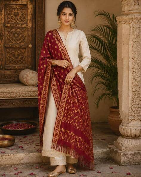 Indie Picks Geometric Woven Dupatta