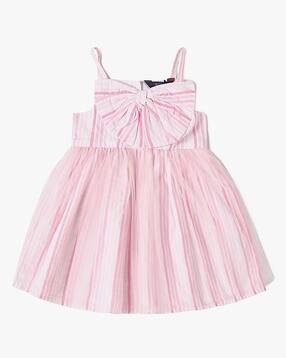 inf frendz Girls Striped Fit & Flare Dress-picture-53
