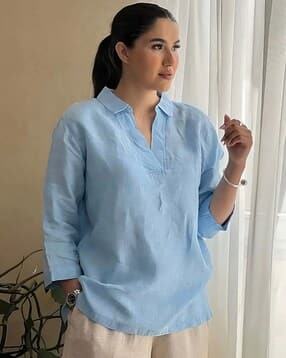 fyre rose Women Regular Fit Top with Spread-Collar-picture-35