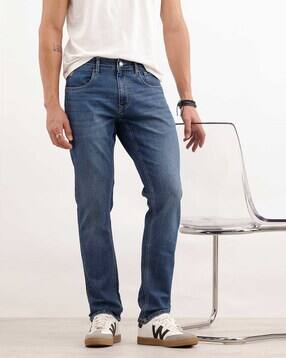 wrogn Men Mid-Rise Relaxed-Fit Jeans-picture-11