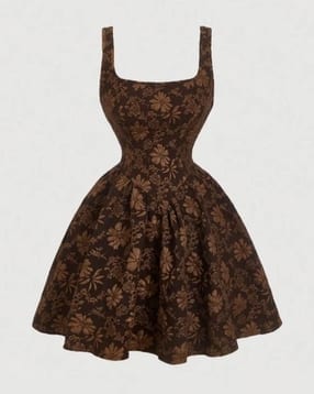 fyre rose Women Floral Print Square-Neck Fit & Flare Dress-picture-42