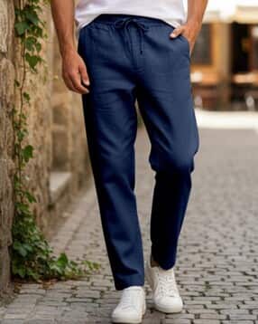 Men Relaxed Fit Mid-Rise Pants-image-14