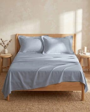 Double-Size Cotton Bedsheet with Pillow Covers-image-43