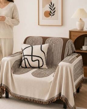 aazeem Printed Chenille Sofa Cover  -picture-2