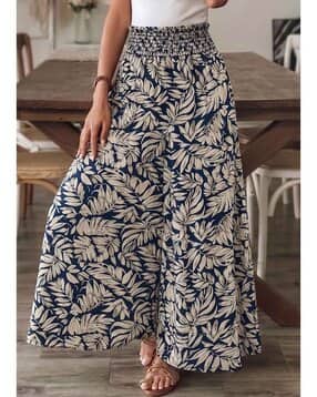 buda jeans co Women Leaf Print Flared Palazzos-picture-15