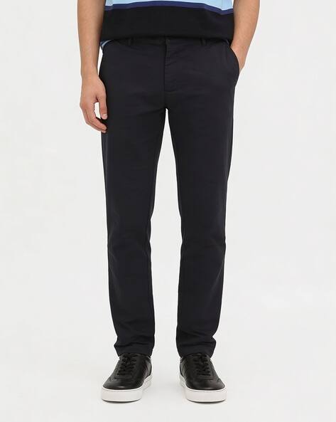 BLACKBERRYS Men Relaxed Fit Flat-Front Trousers