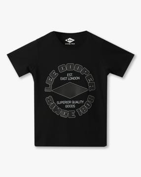lee cooper Boys Brand Print Regular Fit Crew-Neck T-Shirt-picture-29