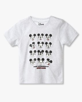 kb team spirit Boys Mickey Mouse Print Tailored Fit Round-Neck T-Shirt-picture-33