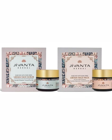 JIVANTA Ubtan Face Pack & Ubtan Face Scrub Combo
