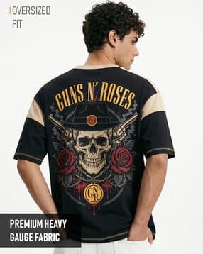 crazymonk Men Graphic Print Oversized Crew-Neck T-Shirt-picture-27