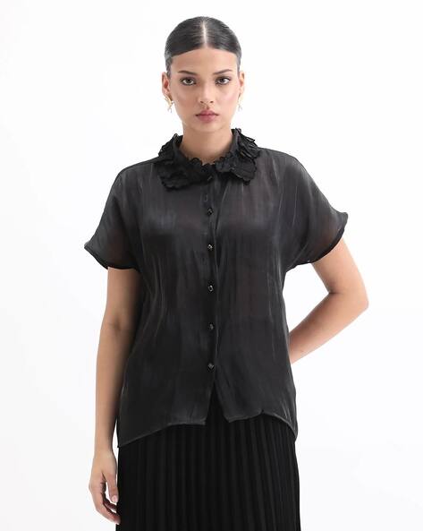 RAREISM Women Boxy Fit Shirt