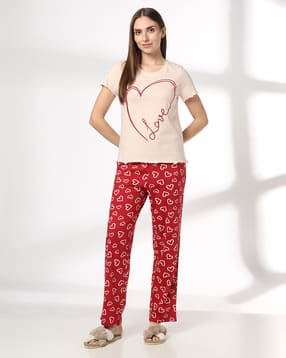 rio Women Graphic Print T-Shirt & Pyjamas Set-picture-13