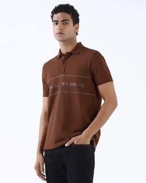 blackberrys Men Brand Print Slim Fit Polo T-Shirt-picture-12