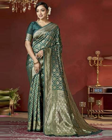 Nyrika Women Traditional Banarasi Saree with Blouse Piece