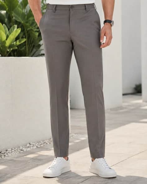 Buda Jeans Co Men Slim Fit Mid-Rise Trousers