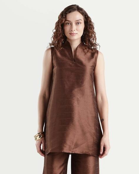 RAREISM Women Regular Fit V Neck Top