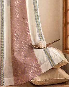 Pack of 2 Checked Curtains