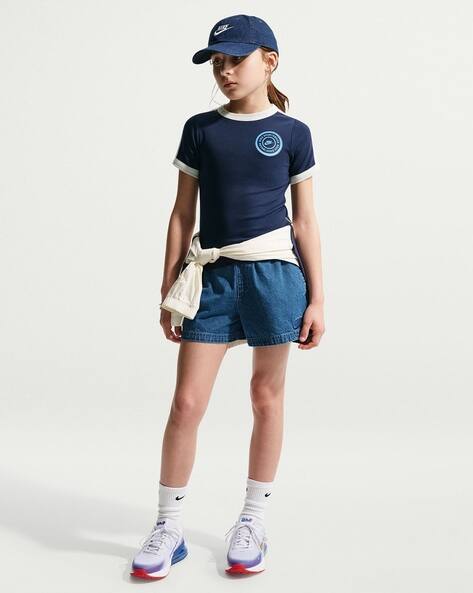 NIKE Girls CLN Ribbed Regular Fit SW Top