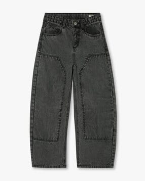 yb dnmx Boys Lightly Washed Barrel Fit Jeans-picture-20