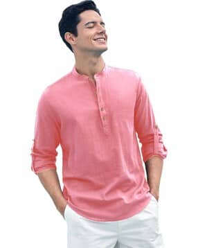 neonomad Men Slim Fit Mandarin-Collar Short Kurta-picture-50